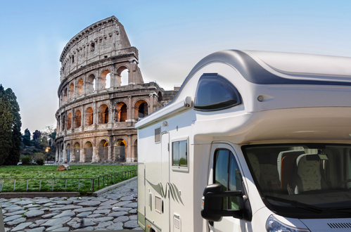 Camper parking in Rome